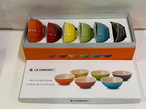 Bộ chén Sứ Cầu Vồng Le Creuset Bowl 10,5cm gift set 6 cái 180ml 6oz - Le Creuset Mini Bowl 6 Color Rainbow 6 Pieces set