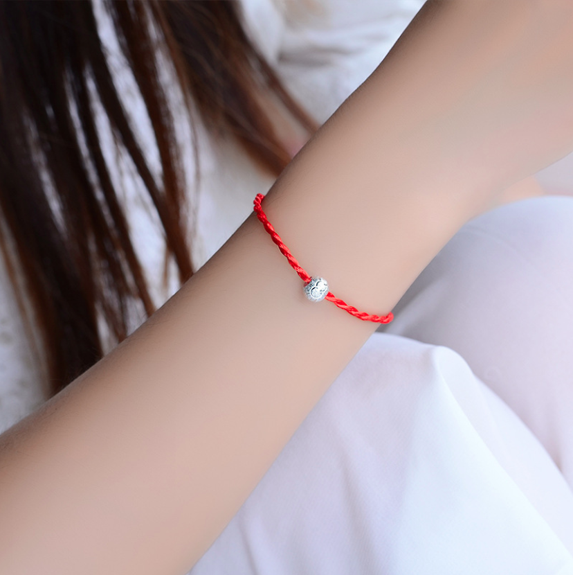 [HCM]Vòng tay charm dây đỏ may mắn bạc s925 cao cấp