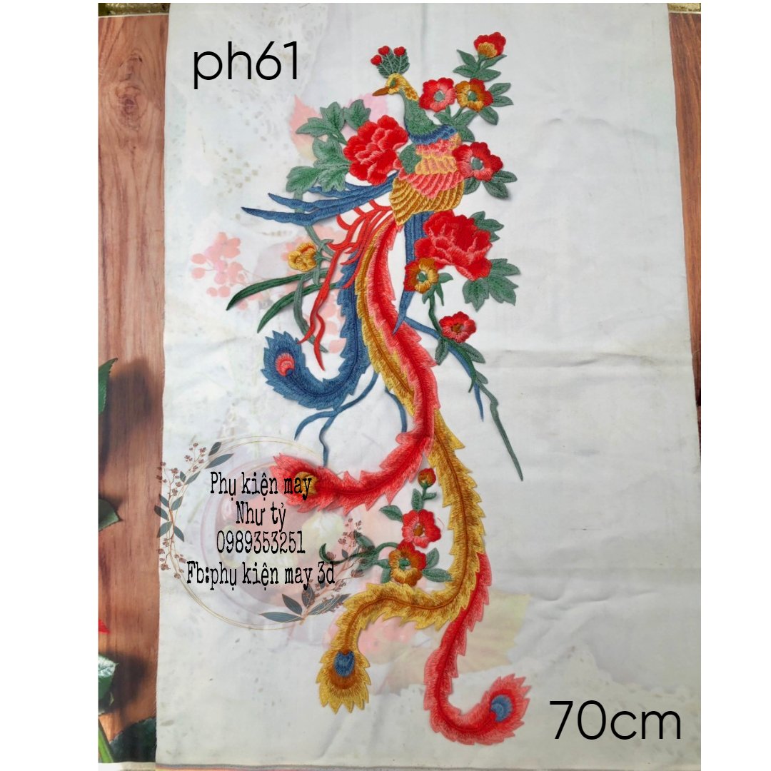 ren thêu phụng hoàng xinh xắn
