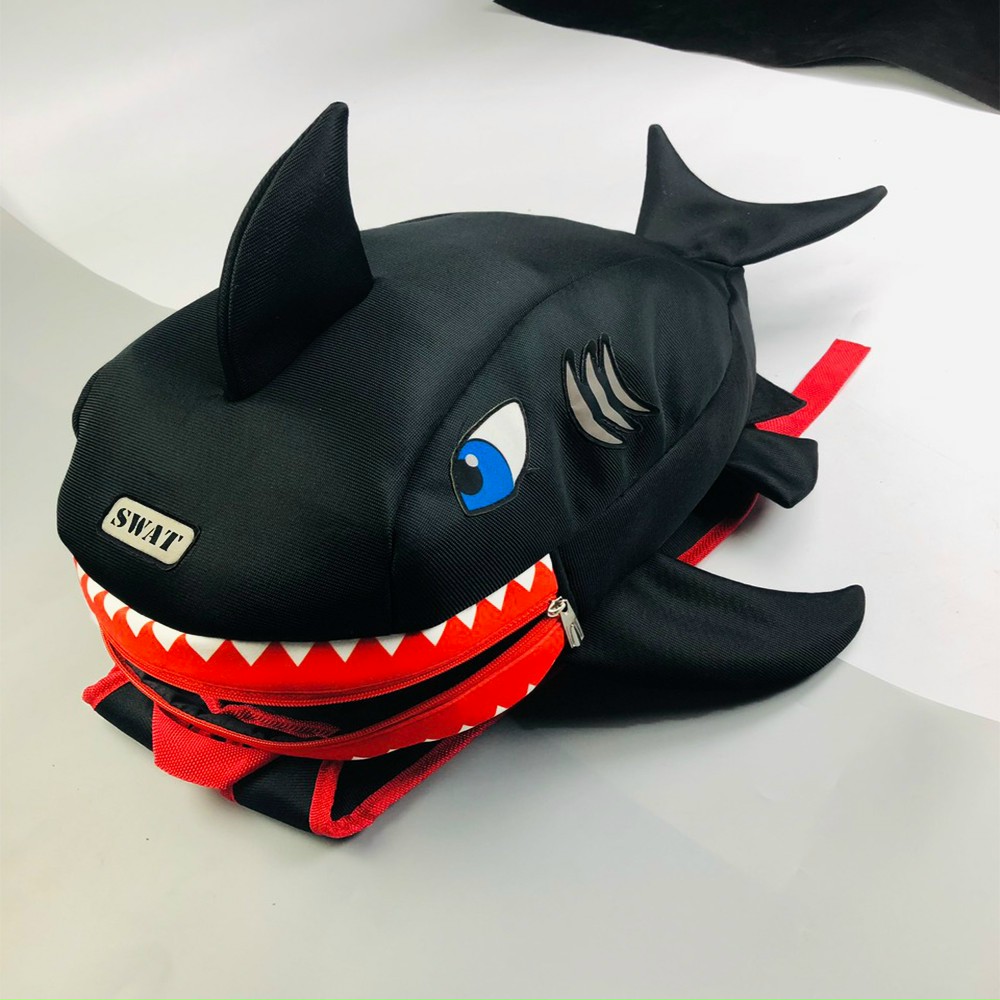 Balo cá mập màu đen siêu cute