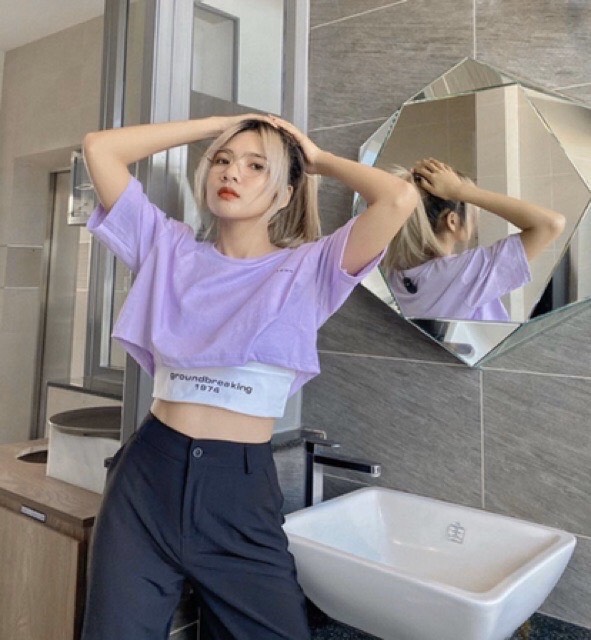 Áo thun Croptop 1974 (Set 2 áo CROPTOP & BRA)