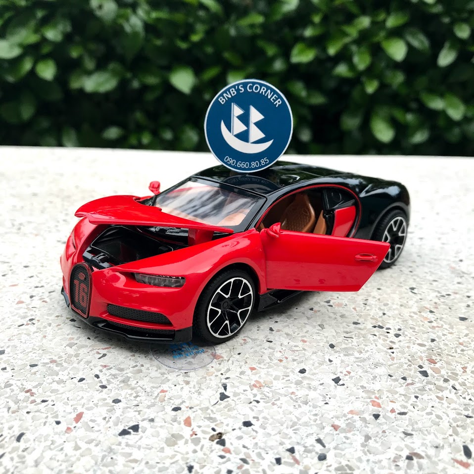 |BNB's Corner| Xe mô hình Bugatti Chiron tỷ lệ 1:32 màu đỏ