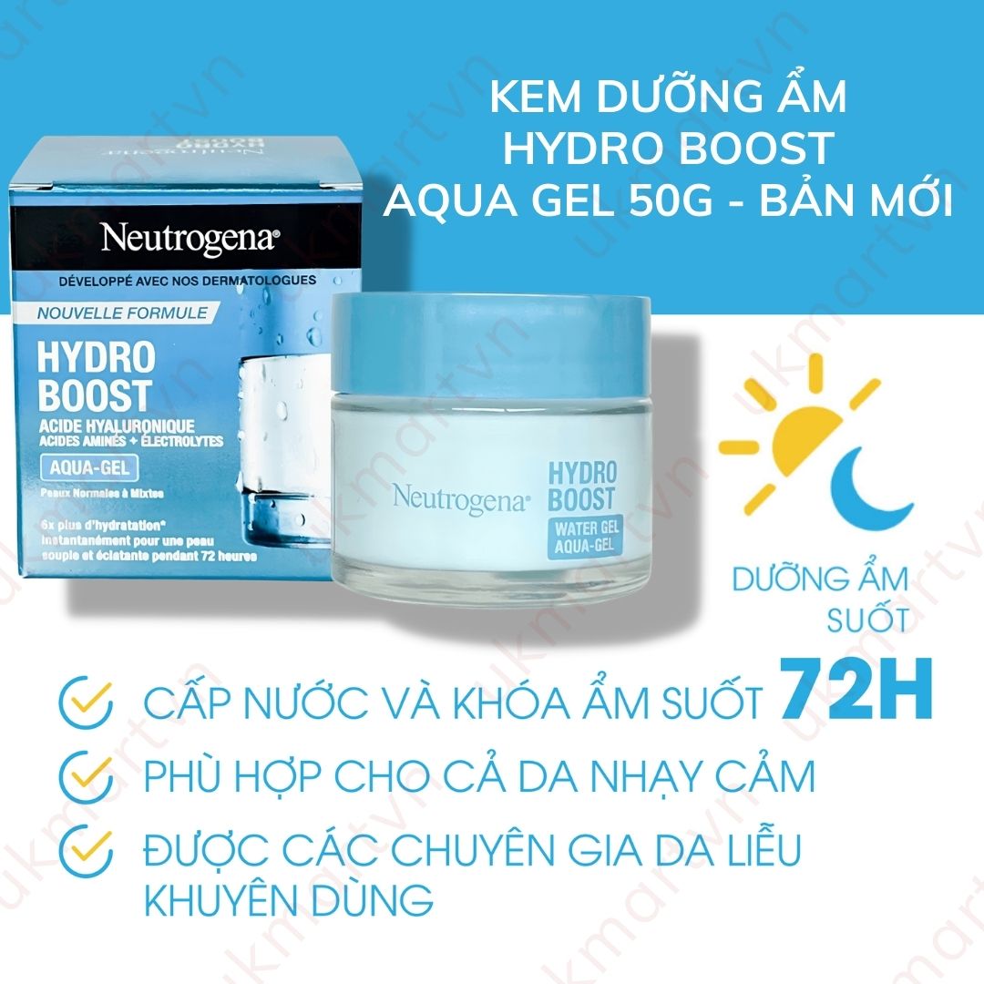 Kem Dưỡng Ẩm Cấp Nước 48H Neutrogena Hydro Boost Water Gel 50ml Công Thức Không Chứa Dầu