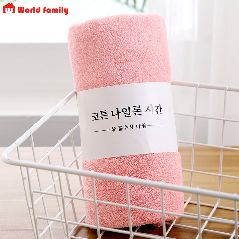 Khăn siêu mềm mịn, khăn lông cừu san hô khăn mặt thấm khô nhanh không rớt lông 35*75cm