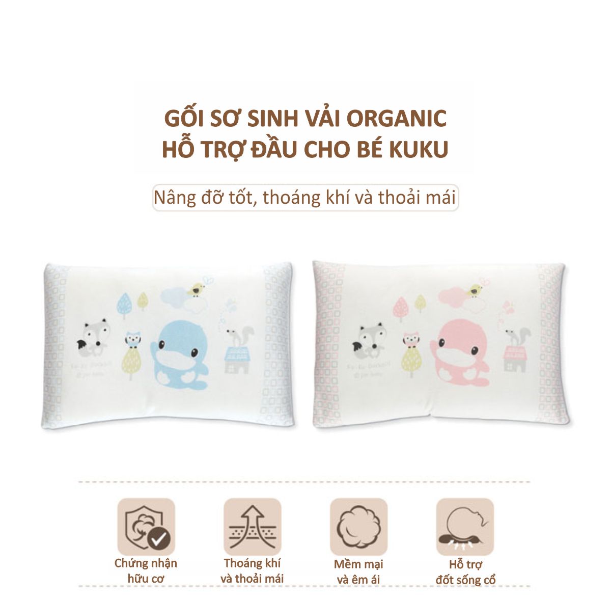 Gối em bé KUKU KU2084