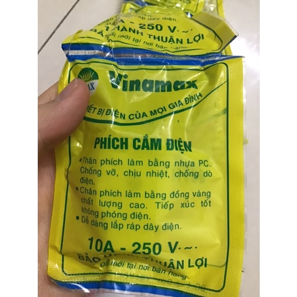 Phích cắm điện chống vỡ Vinamax 10A - 250V