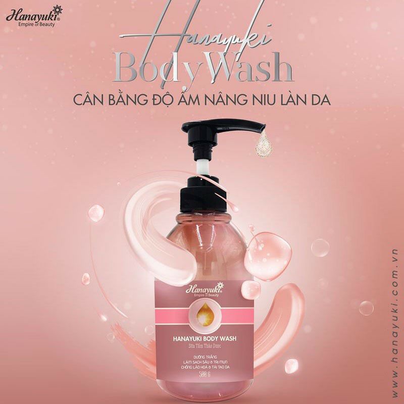 sữa tắm hanayuki 500ml.