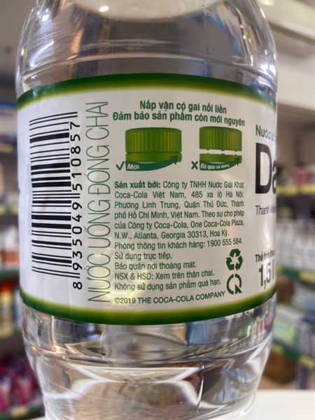 Nước suối Dasani 1.5l