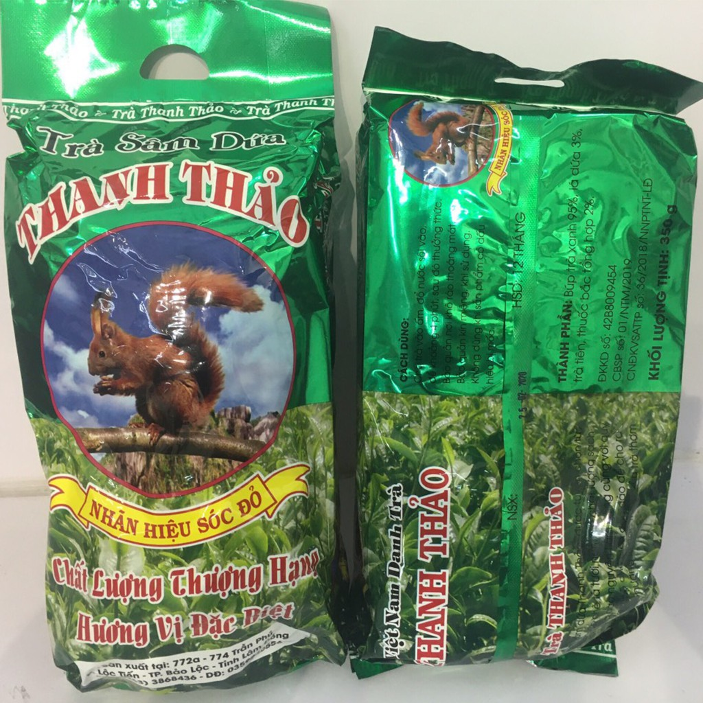 TRÀ SÂM DỨA THANH THẢO ( GÓI 350G )- date mới/ TRÀ SÂM DỨA