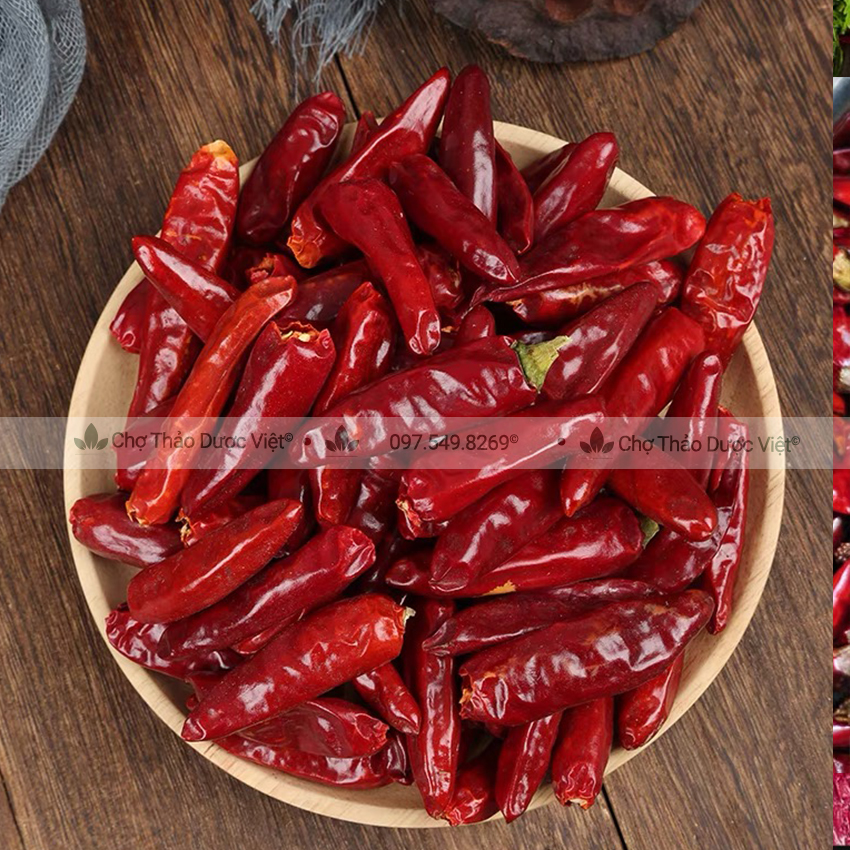 Ớt khô 500g ( Ớt nguyên quả khô, cay nồng, gia vị lẩu cay) - Chợ Thảo Dược Việt
