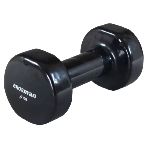 Tạ tay 8kg Brosman nhập khẩu (Tạ sắt 8kg màu đen)