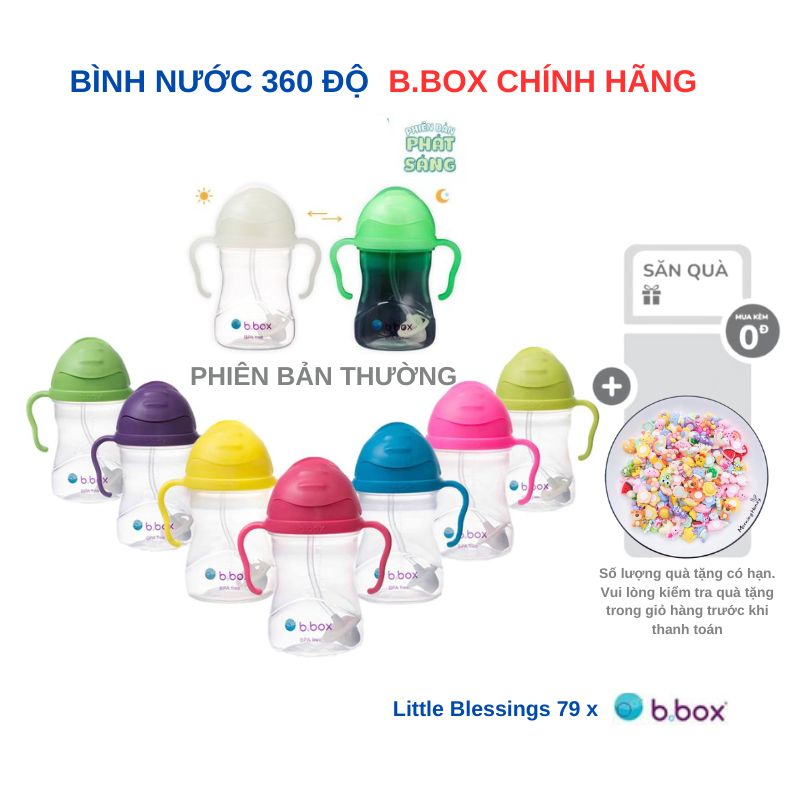 {BBOX - Tặng kèm quà} Bình nước tập hút 360 độ cho bé 6m+ bản thường