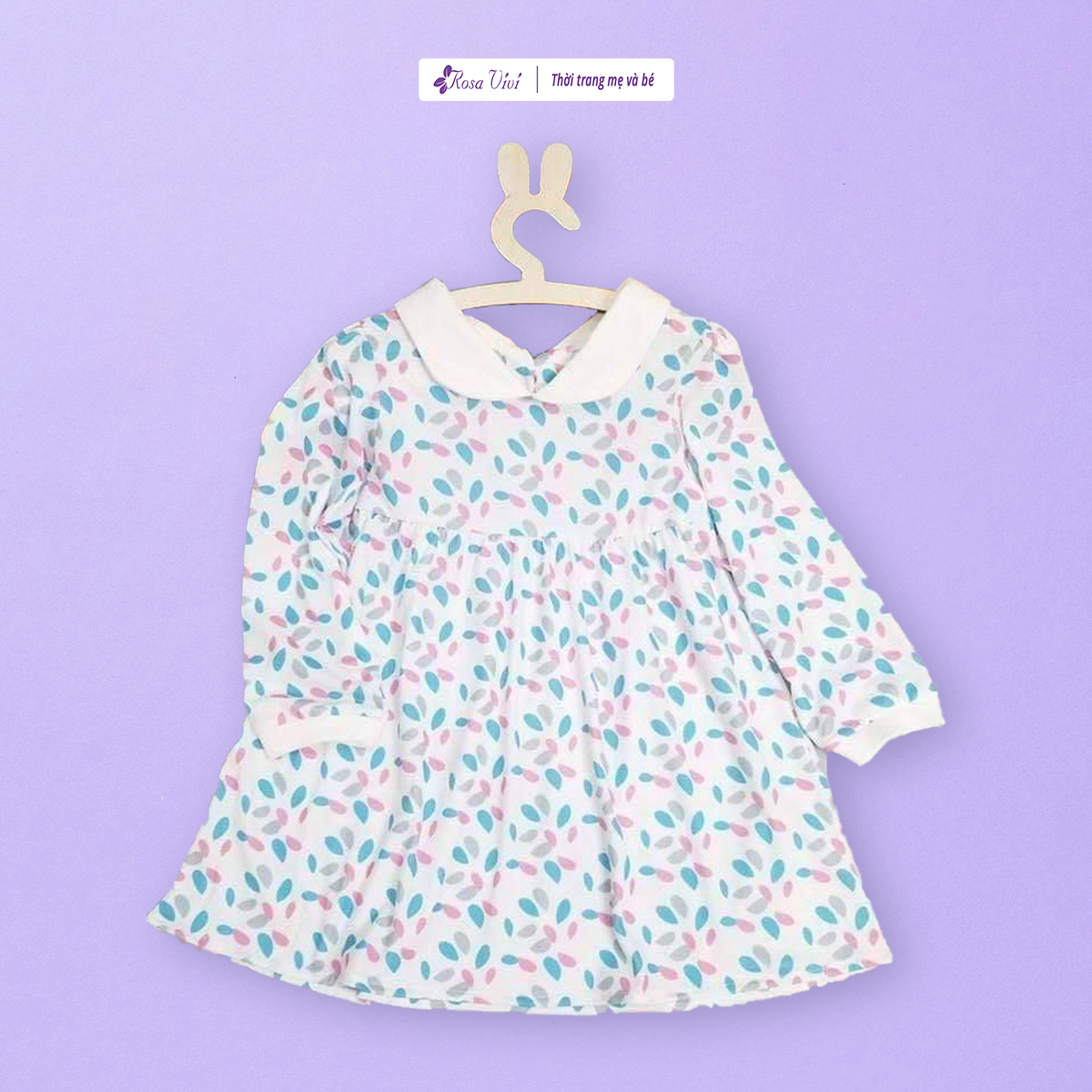 [HCM]Đầm thun bé gái dài tay dáng babydoll