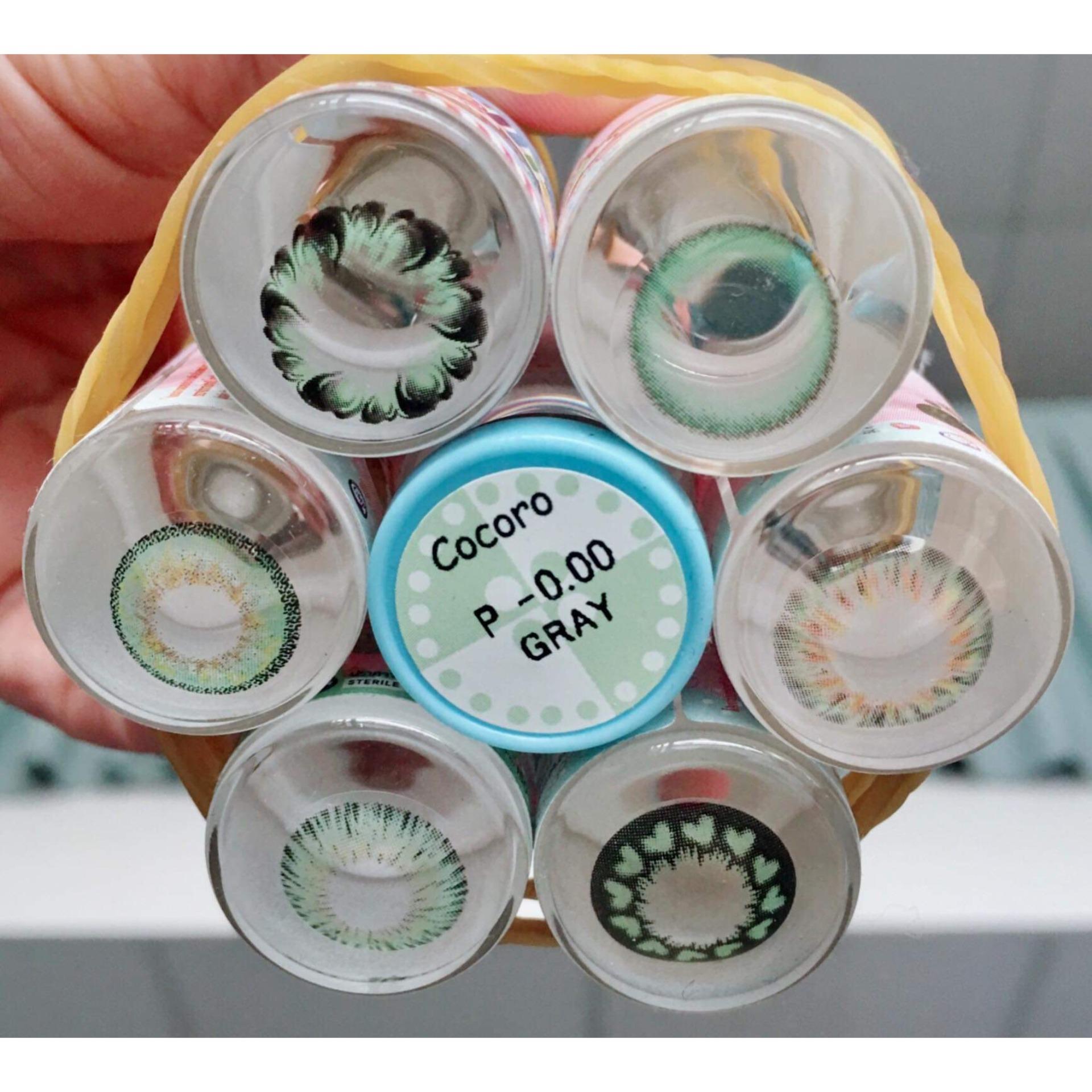 [HCM]lens màu xanh lá cây không độ