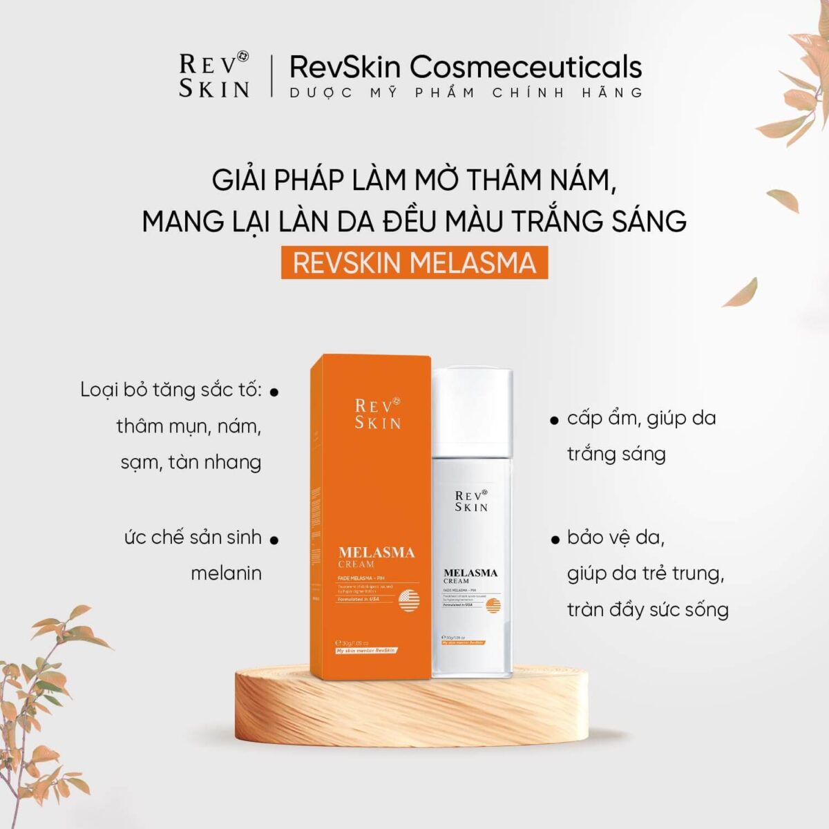 Kem Làm Mờ Thâm, Nám - RevSkin Melasma Cream