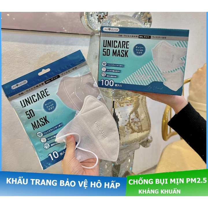 Thùng 100 Chiếc Khẩu Trang 5D Mask Unicare 5D Unimask