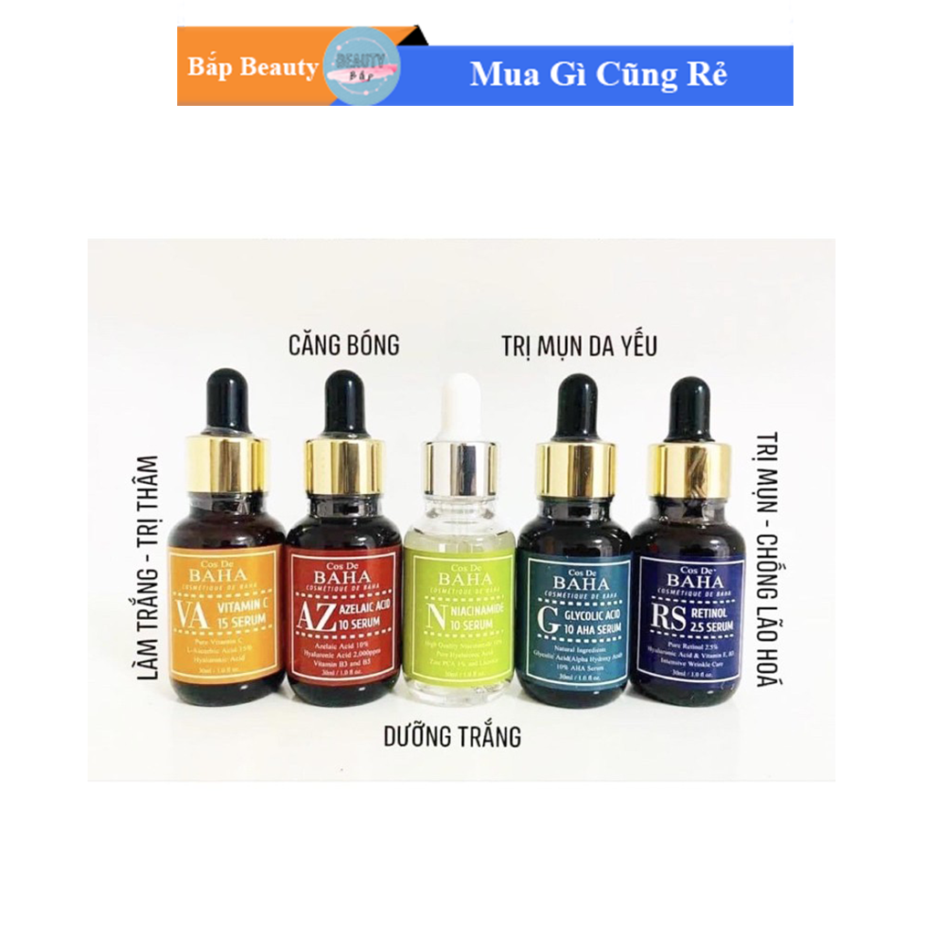 Serum Cos De BAHA Dưỡng Trắng Căng Bóng Da (5 màu lựa chọn)