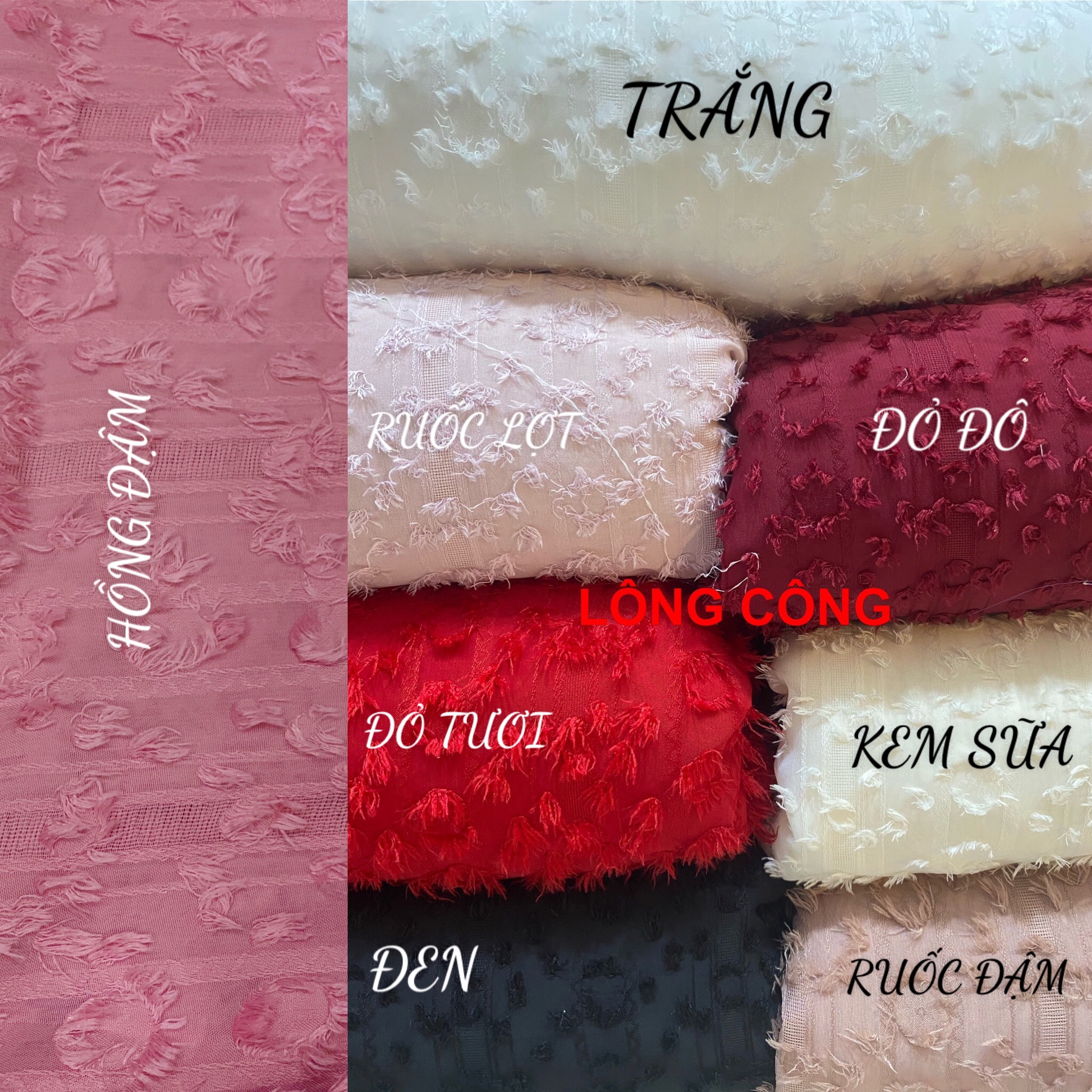 VẢI LÔNG CÔNG 2023-DÒNG VẢI CAO CẤP - 1 MÉT X 1M5