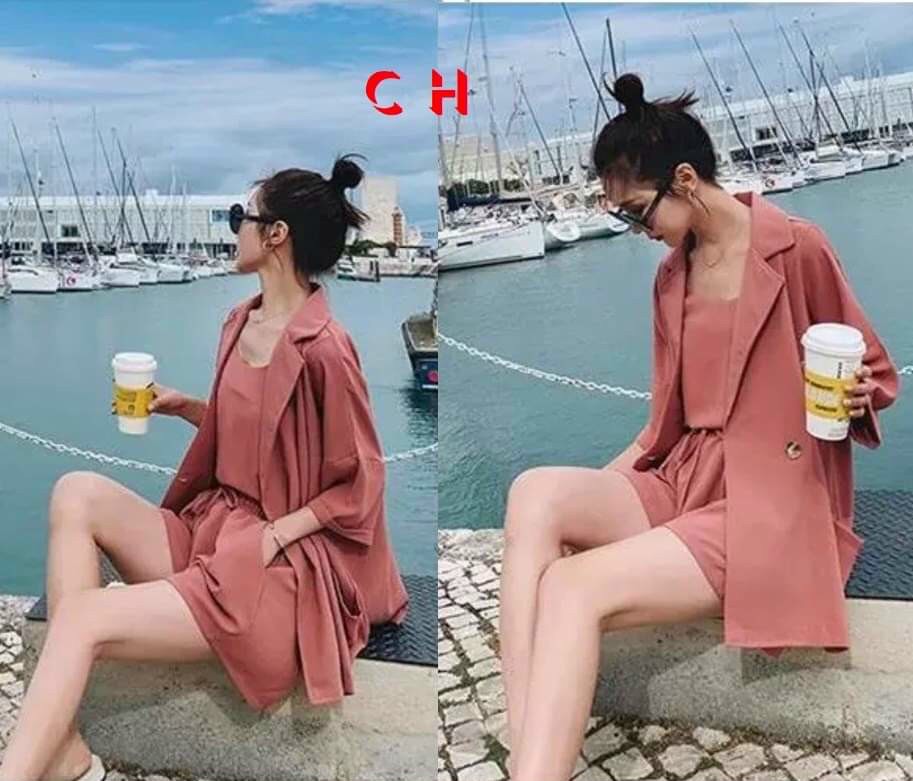 (ảnh thật) Sét vest đũi 3 món mát nhẹ, mặc rời dễ phối đồ đa dạng