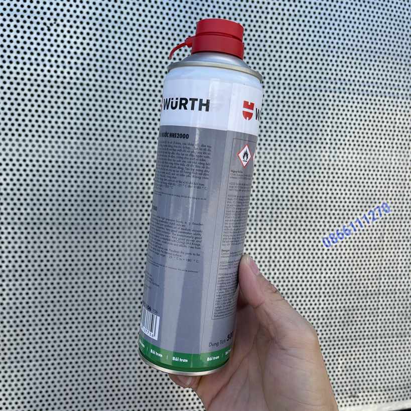 Mỡ bò nước Wurth HHS 2000 Adhesive lubricant 500ml