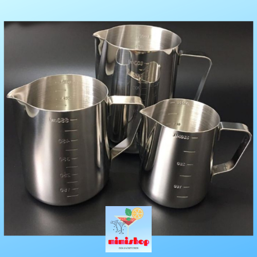 Ca Đánh Sữa Có Vạch Chia Inox Cao Cấp Pha Chế - Dụng Cụ Pha Chế