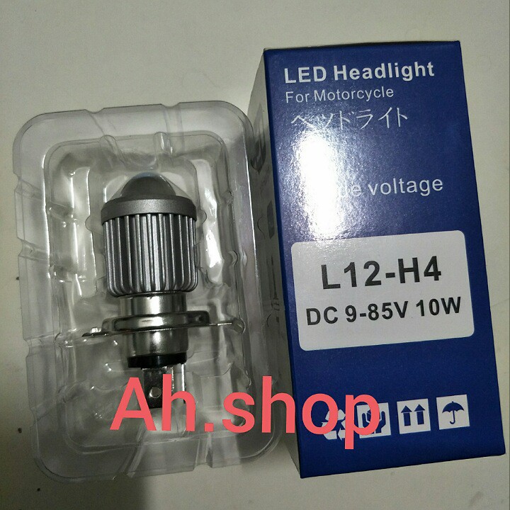 bóng led cầu mini cos vàng pha trắng chân cắm thẳng h4