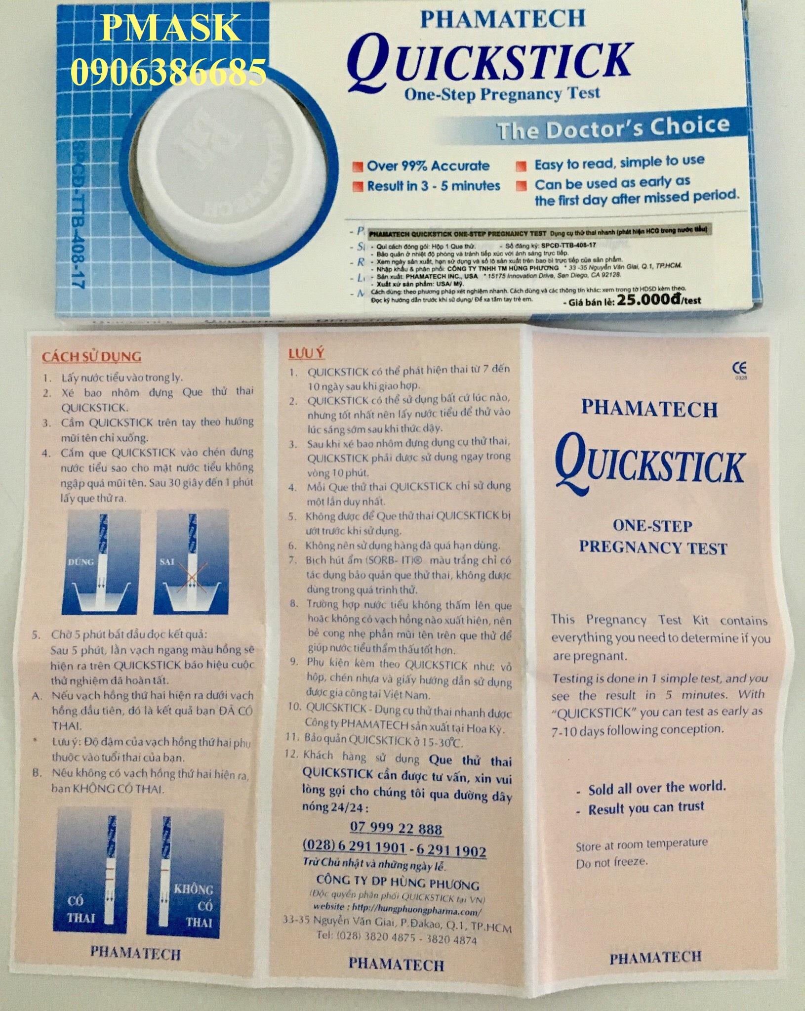 Que thử thai Quickstick combo 20 que