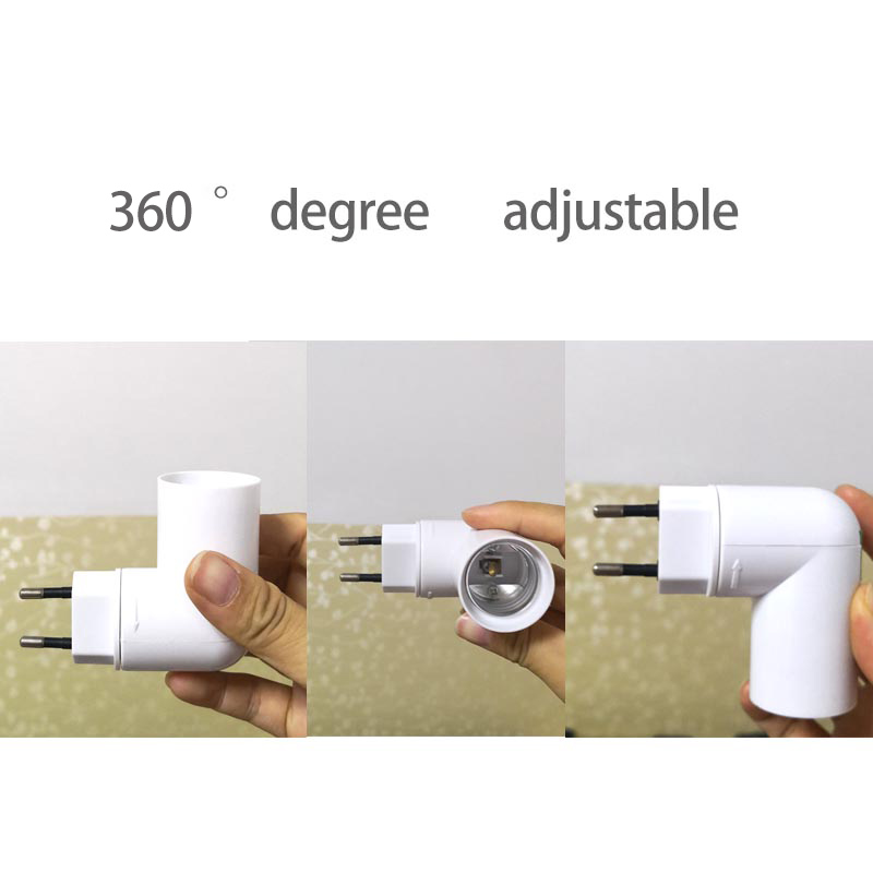 QKKQLA E27 Led Light Lamp Bulb Bases Socket Holder Adjstable 360 Corn Bulb Adapter Power Plug Converter Lighting