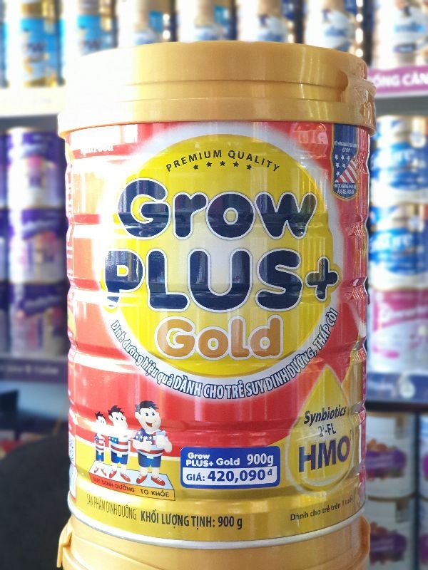 CHÍNH HÃNG] Sữa Bột Nutifood Grow Plus+ Gold Đỏ HMO Hộp 900g Cam kết Date mới