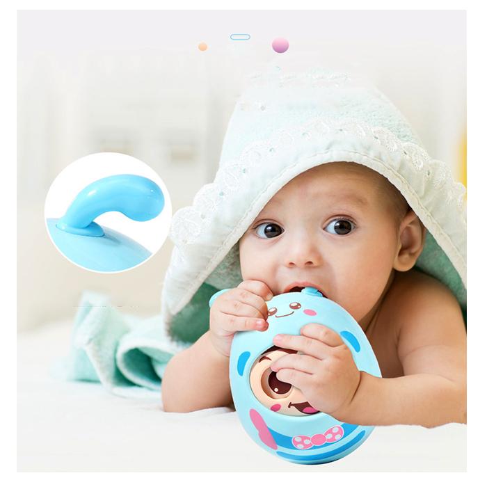 Đồ Chơi Lật Đật Phát Âm Thanh, Mắt 4D Nhắm Mở (Xanh)