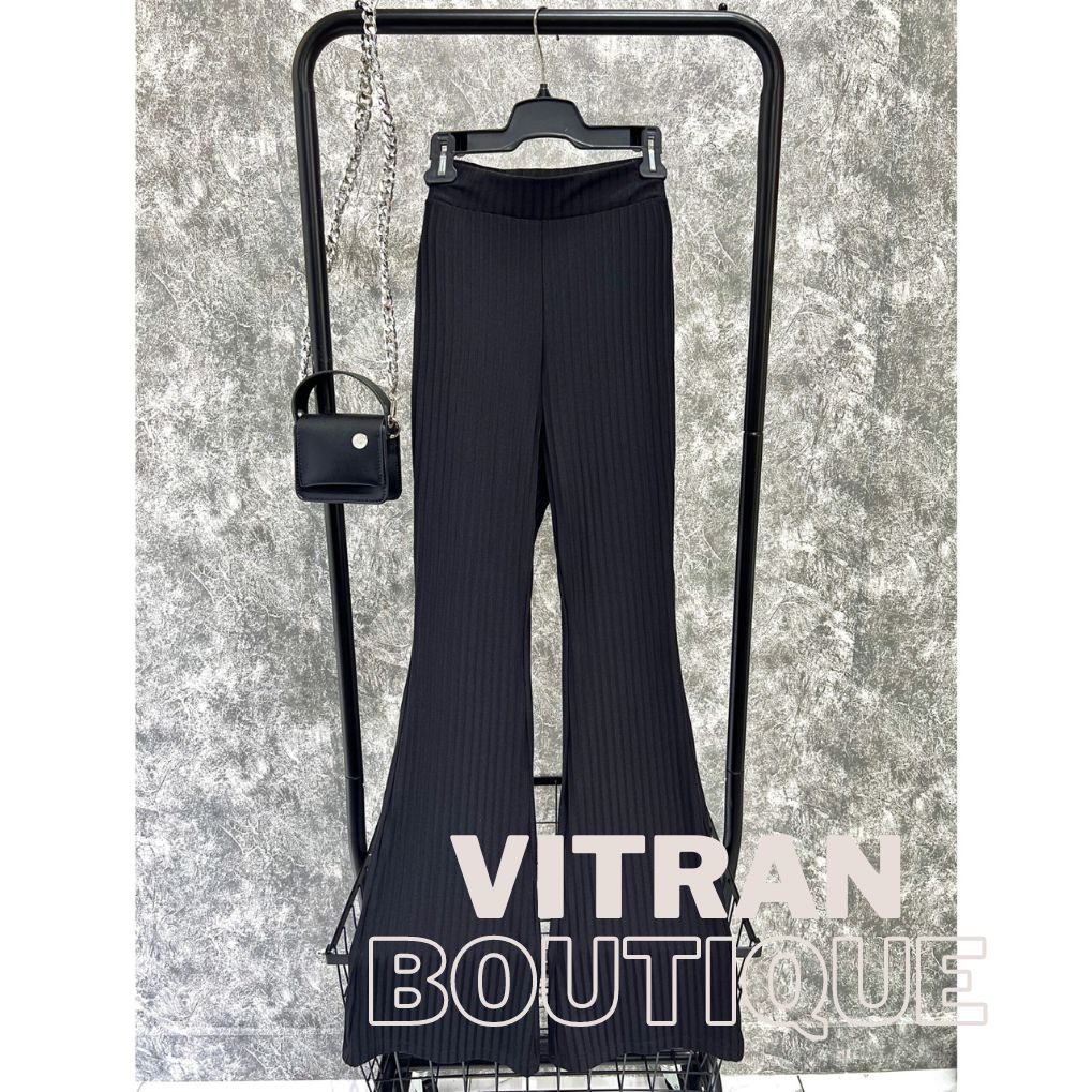 Quần Ống Loe Thun Tăm Lớn