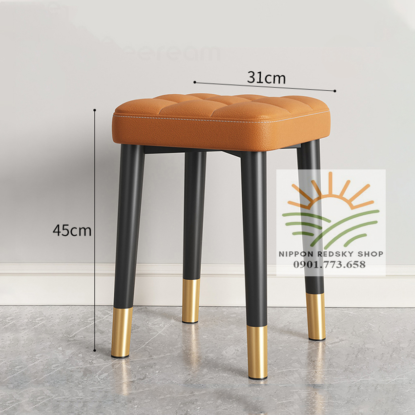 Ghế đôn sofa - Ghế đẩu cao cấp bọc da, bọc bỉ , nệm dày ngồi ăn cơm xếp chồng gọn gàng, ghế đẩu vuông cao cấp, ghế đẩu chân sắt, ghế bàn ăn, ghế ngồi ăn cơm, ghế cafe, ghế bàn trà