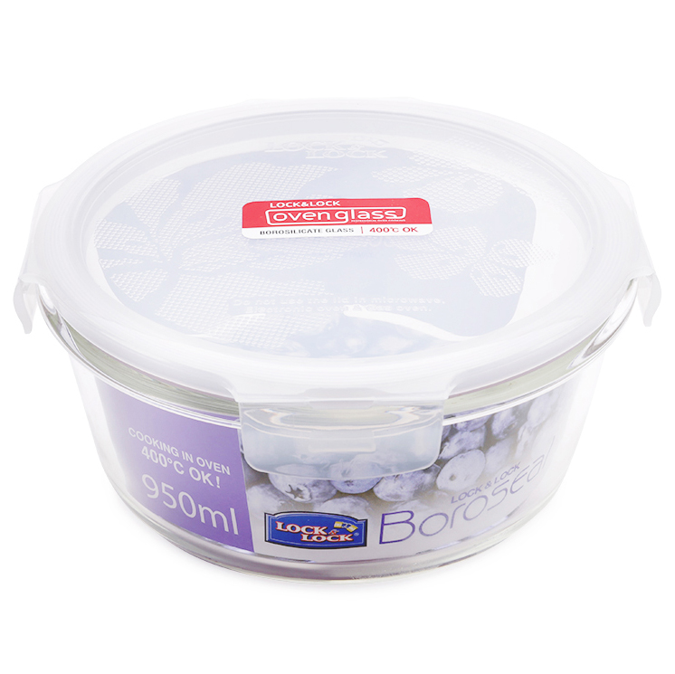 Hộp Thủy Tinh Chịu Nhiệt Lock&Lock 950ml - Hộp Đựng Thực Phẩm Cao Cấp (Logo Pediasure)