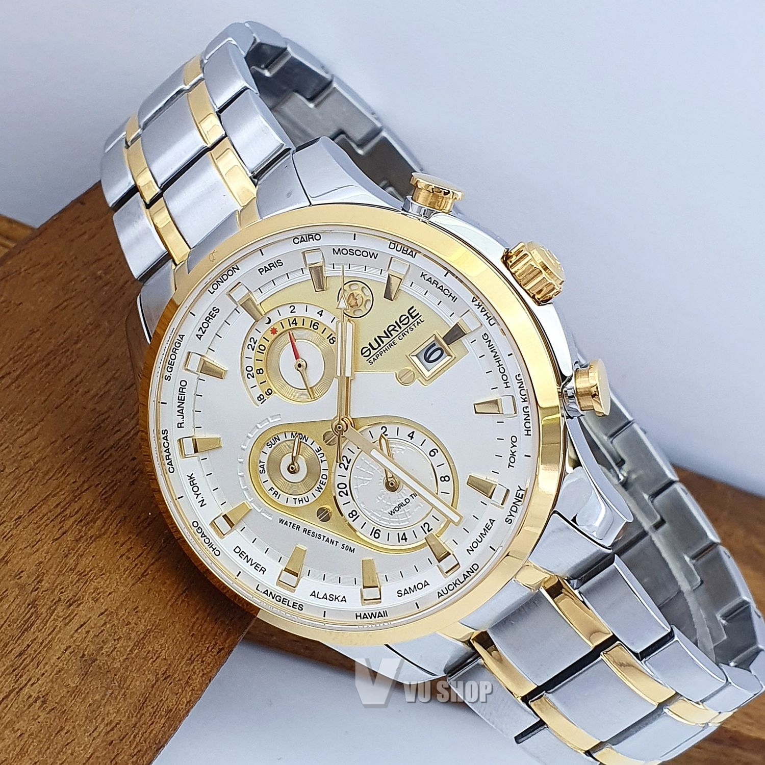 Sunrise Men's Watch 1135SA - World time