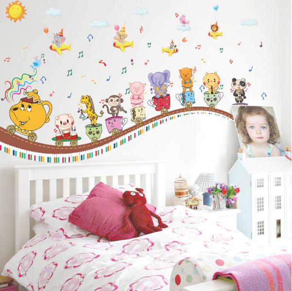 [HCM]Decal trang trí tường - Thú Ca Hát 03