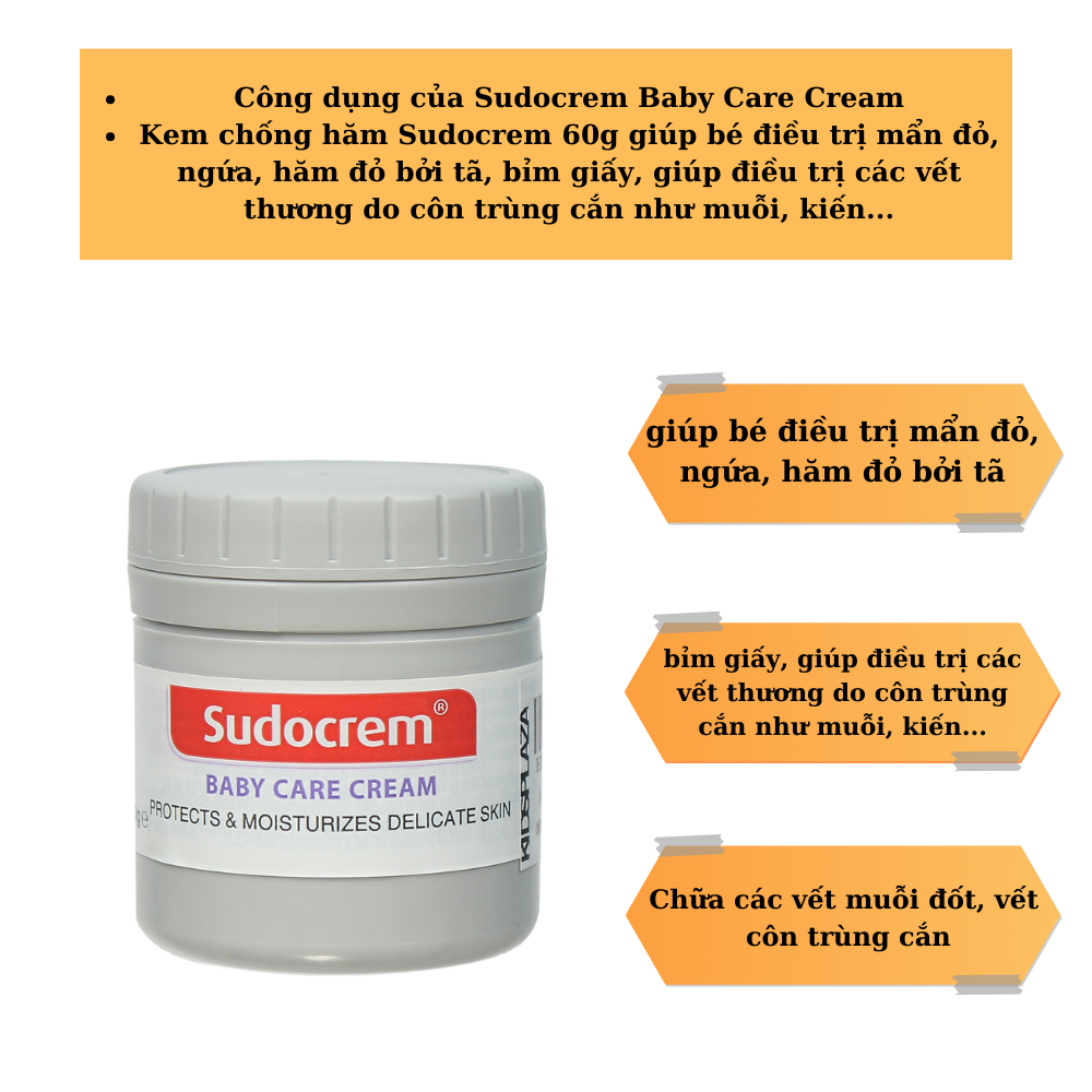 Kem Chống Hăm Tã Trẻ Em Sudocrem 60g