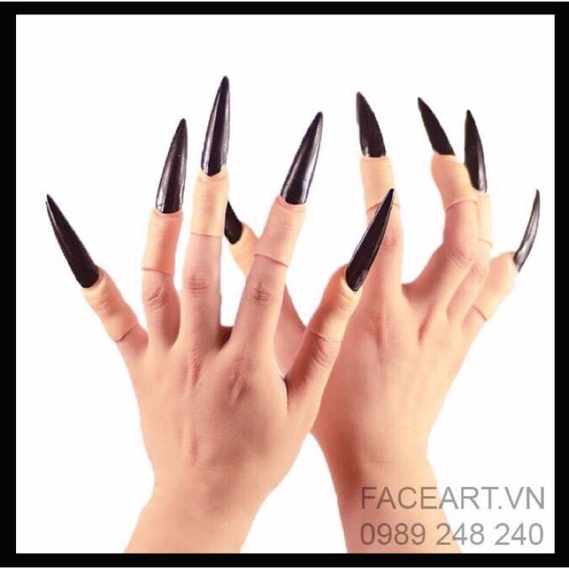 MÓNG TAy Ma Cà RồNg-= bộ móng tay giả hóa trang halloween - móng tay nhọn - bộ móng tay phù thủy - MÓNg TAy HOÁ TRANG-MÓNG TAY GIẢ