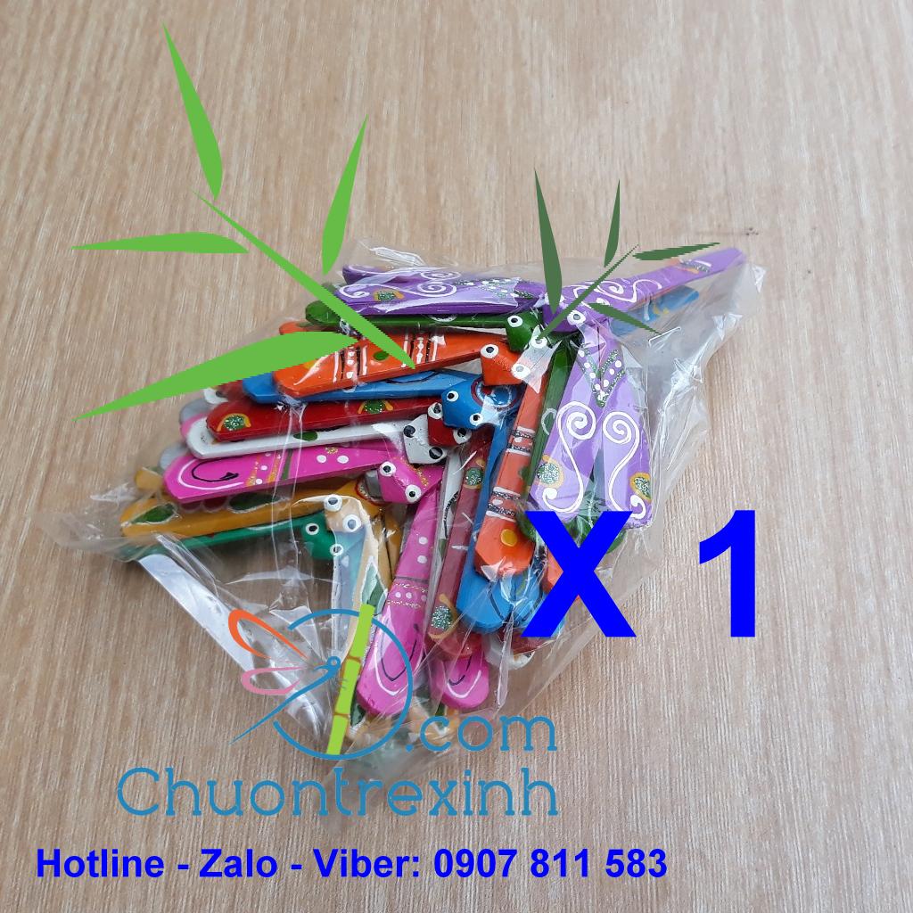 Chuồn tre Set 10 pcs Painted Bamboo Dragonfly 2.7” 7cm