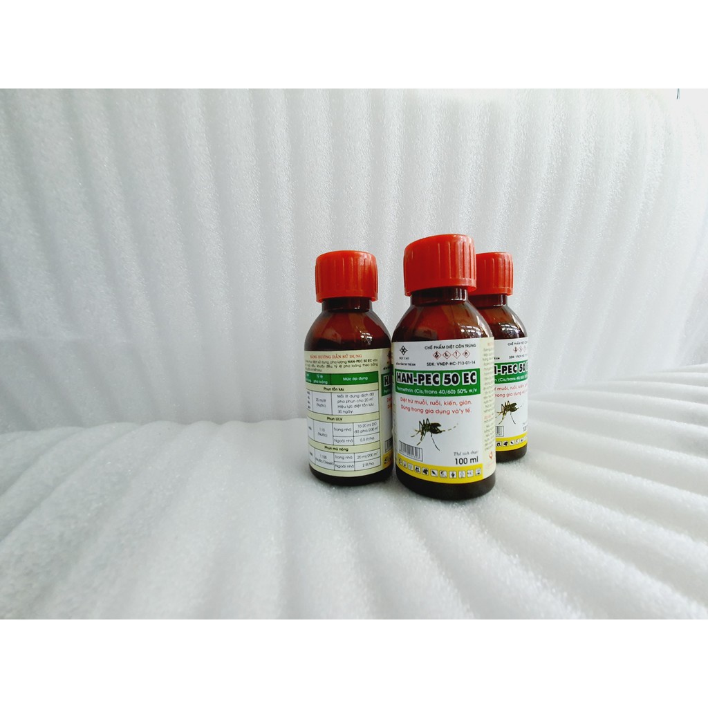 Chế phẩm diệt muỗi HAN - PEC 50EC chai 100ml - công ty HANVET