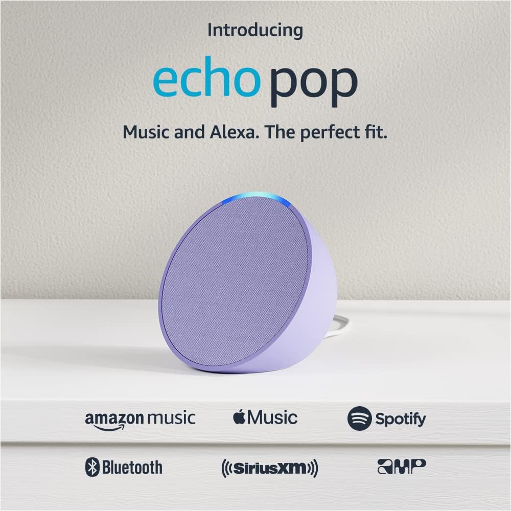 Amazon Echo Pop, 2023 newest Alexa built in smart speaker