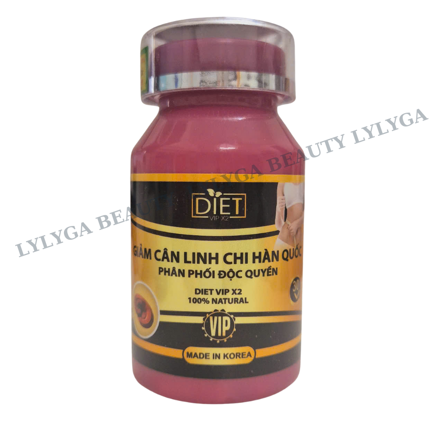 [CHÍNH HÃNG] Giảm Cân Linh Chi Hàn Quốc DIET VIP 2 thành phần tự nhiên giảm cân nhanh an toàn- LYLYGA BEAUTY