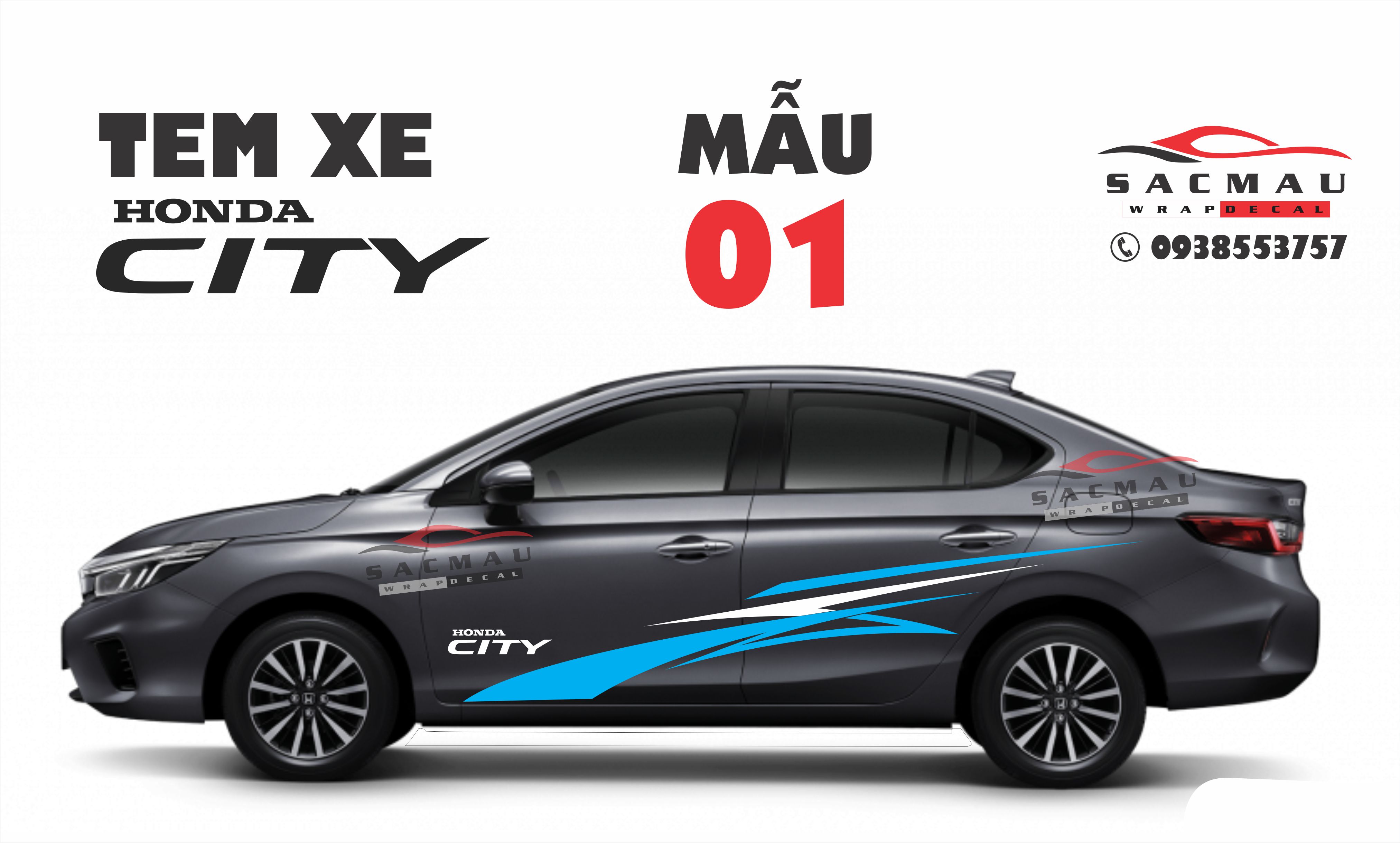 Tem dán xe  Honda City ms002