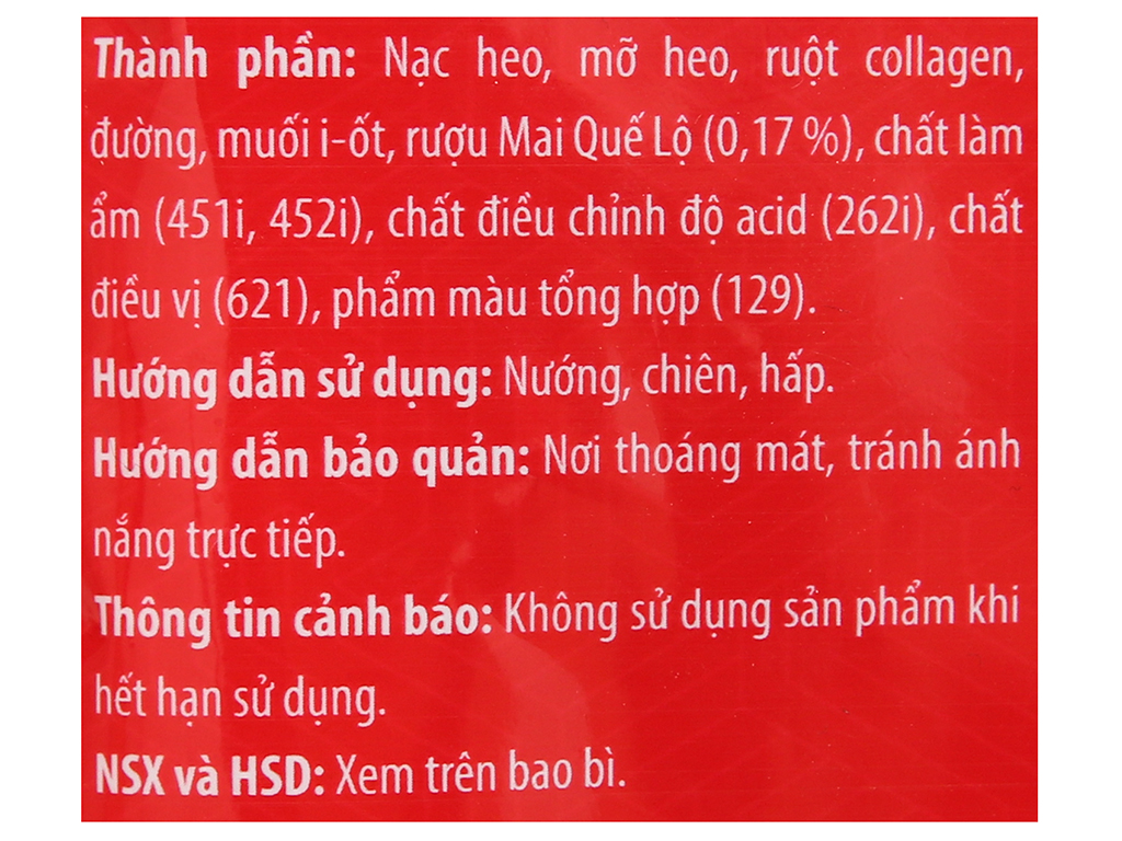 1 KG (5 GÓI) LẠP XƯỞNG MAI QUẾ LỘ 200G