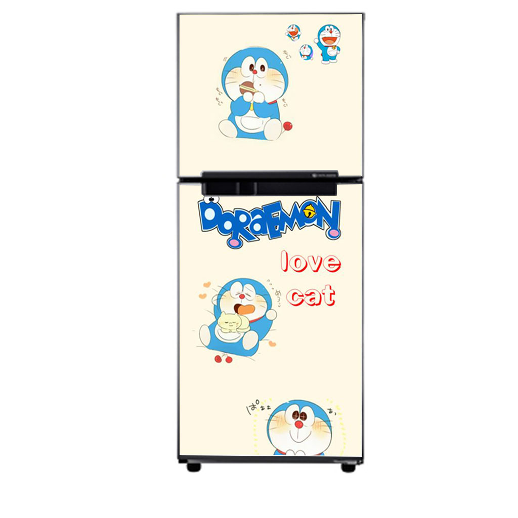 [HCM]Decal dán trang trí tủ lạnh Doraemon Mẫu 4