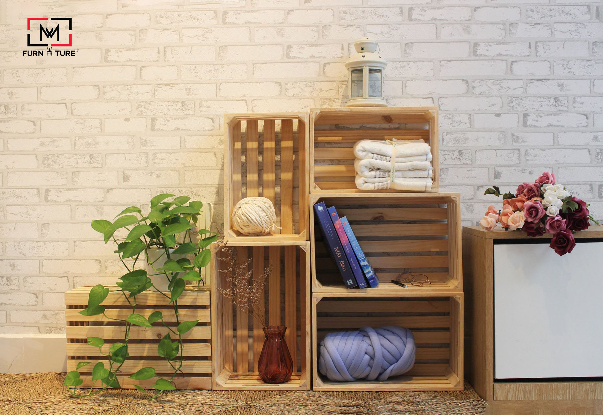 THÙNG GỖ THÔNG TRANG TRÍ DECOR ĐỦ SIZE LỰA CHỌN - WOODCASE