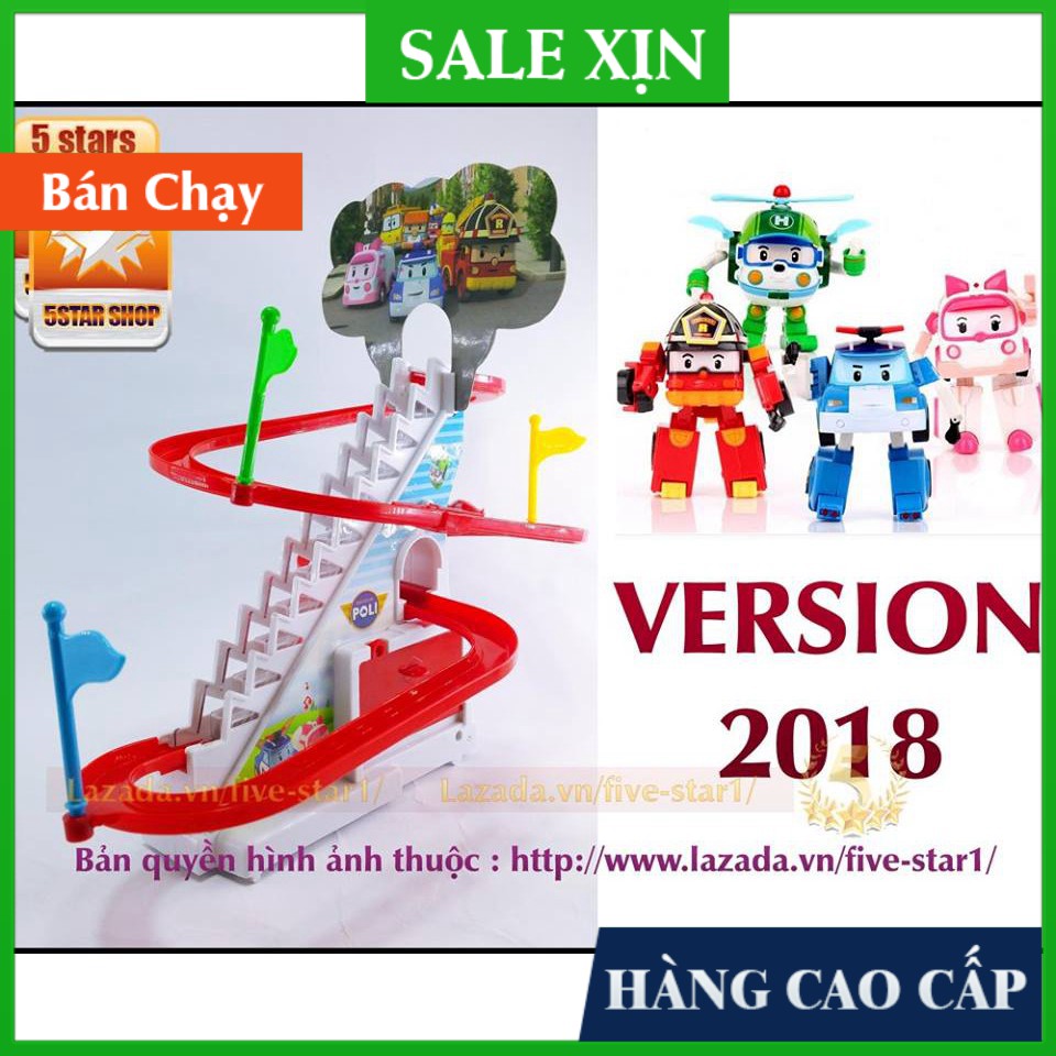 Hàng cao cấp - bộ đồ chơi đua xe oto poli - xe trượt cầu thang poli