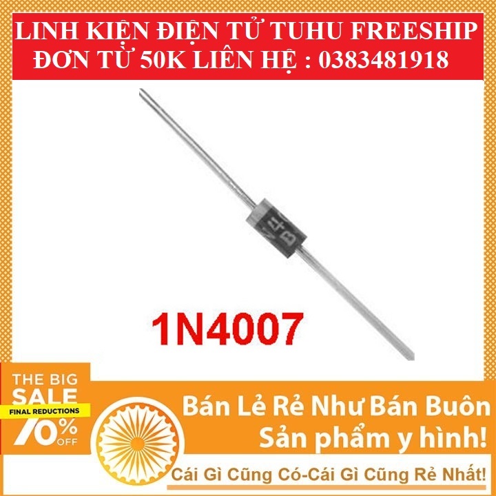 combo 10 diode 1n4007 1A-1000v (DIP) (10c) diot