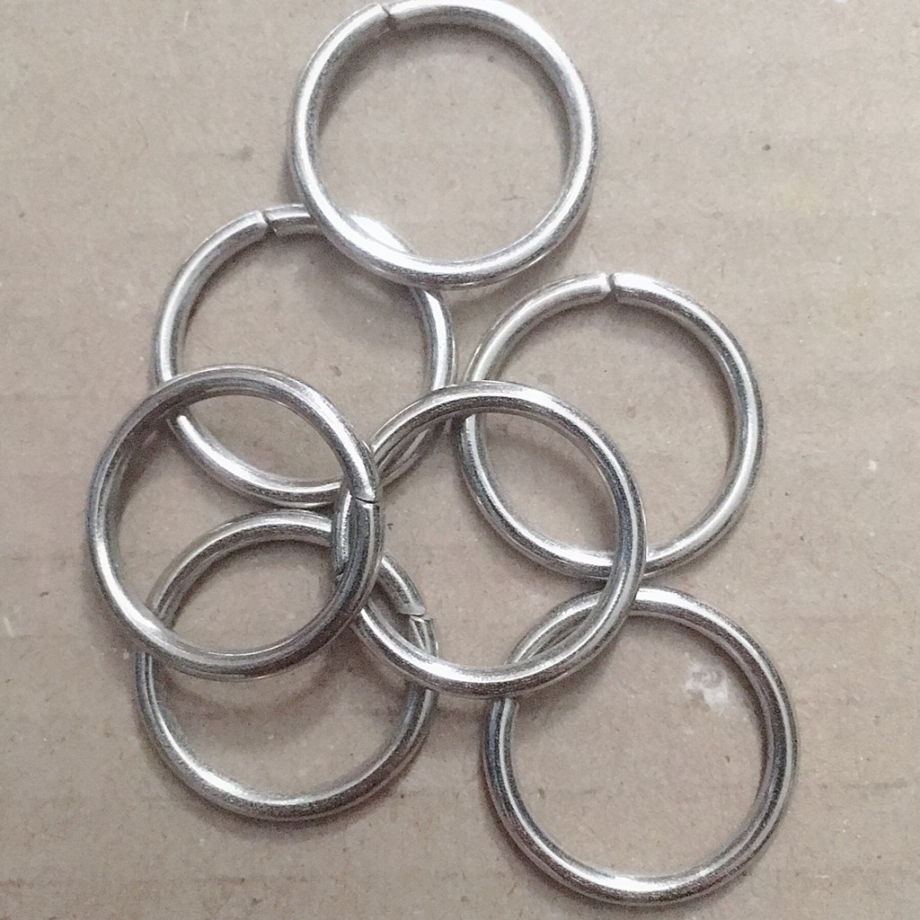 Combo 2 khoen sắt, vòng sắt mạ kẽm làm thủ công