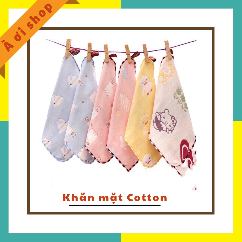 Khăn sữa lau mặt cotton sợi tre siêu mềm cho bé