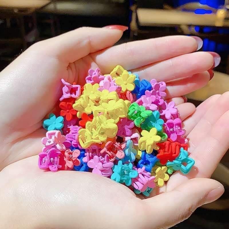 Túi 50c kẹp tóc càng cua mini sắc màu cho bé